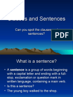 Clauses and Sentences