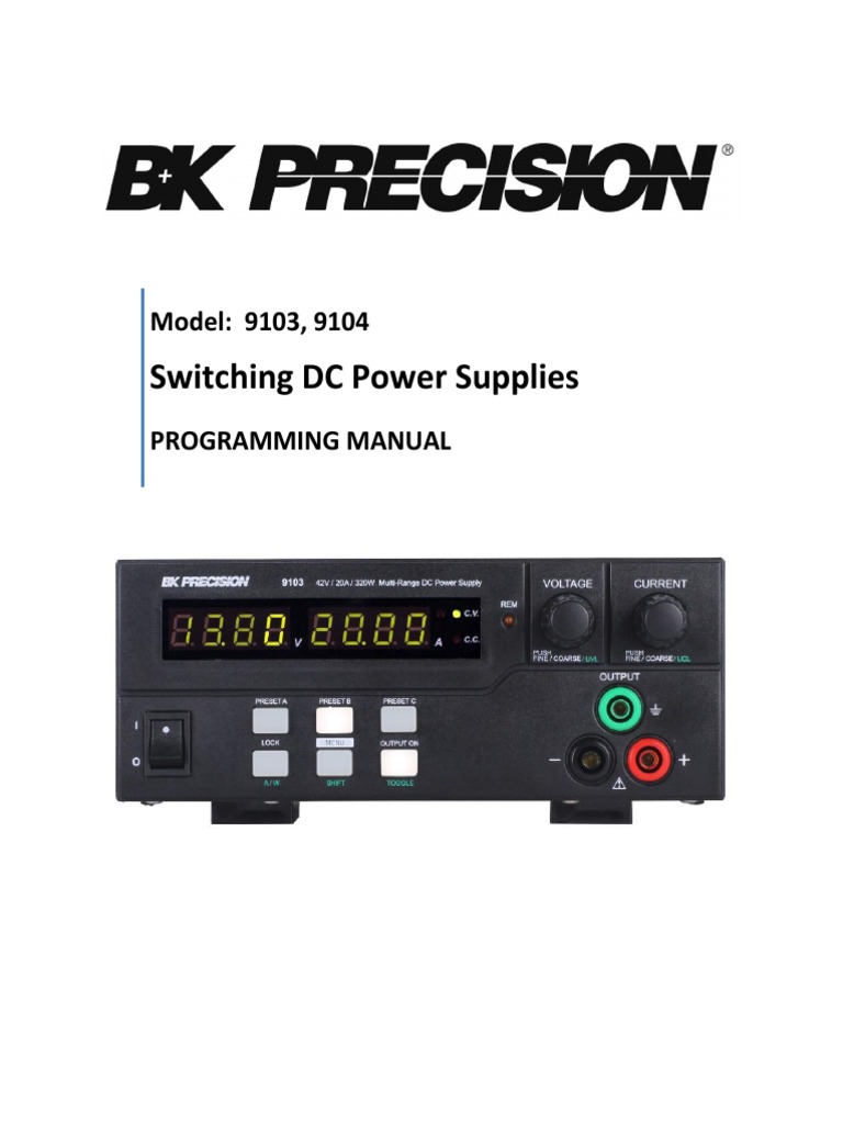 Switching DC Power Supplies: Model: 9103, 9104 | PDF | Usb | Device Driver
