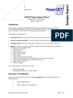 Sample - EN50160 Power Analysis Report