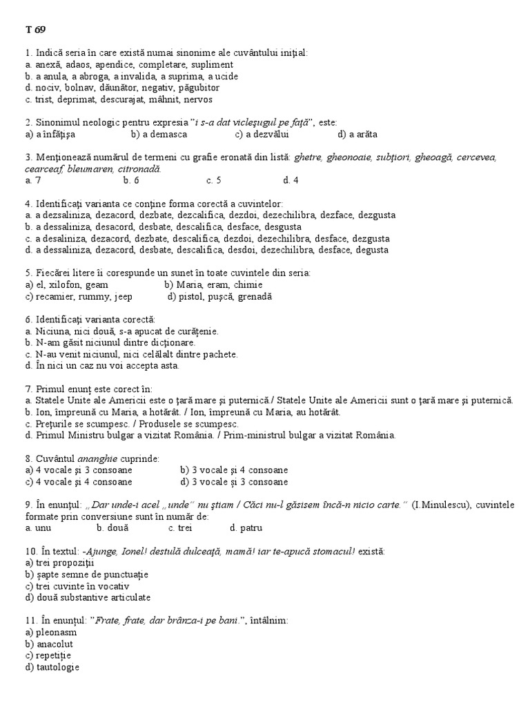 Teste 69 | PDF