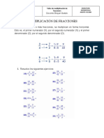 Multiplicación de Fracciones Grado Cuarto