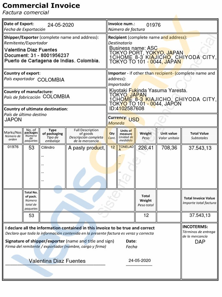 Commercial Invoice PDF | PDF