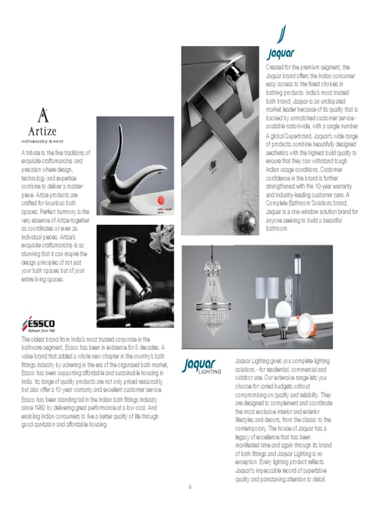 Jaquar PDF | PDF | Tap (Valve) | Shower