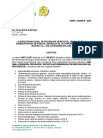 Certificación Protocolo Bioseguridad Vanti S.A. Esp PDF