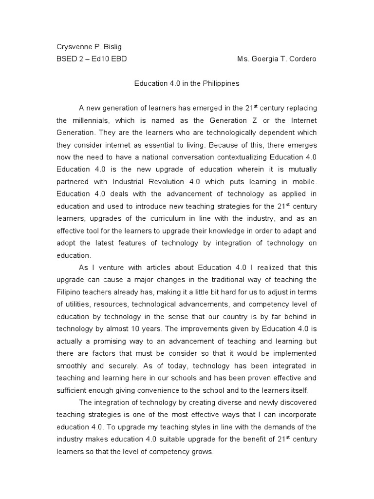 Education 4.0 | PDF | Career & Growth | Business