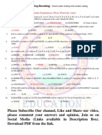 Reasoning Coding Decoding Part 2 - Direct Letter and Number Coding - Adarsha Education PDF