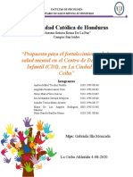 Rúbrica Propuesta Salud Mental Honduras