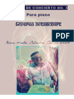 PASILLO DE CONCIERTO NO. 3. Para piano. Gerardo Betancourt.