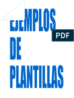 Ejemplos de Plantillas