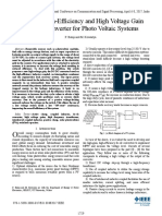 Design A High-Efficiency and High Voltage Gain DC-DC Converter For Photo Voltaic Systems