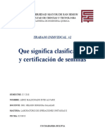 Que Signica Clasificaion y Certificacion de Semillas