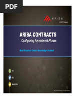 Ariba Amendment Tasks