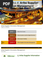 Information Management: Week 1 Unit 4: Ariba Supplier