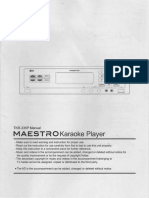 TJ Media TKR-335P Maestro Karaoke Player Manual