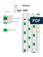 Calendario 2° Cuatrimestre Maestría 2020