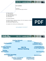 CIS 76 - Lesson 13: Rich's Lesson Module Checklist