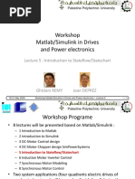 Workshop Matlab/Simulink in Drives and Power Electronics: Lecture 5: Introduction To Stateflow/Statechart