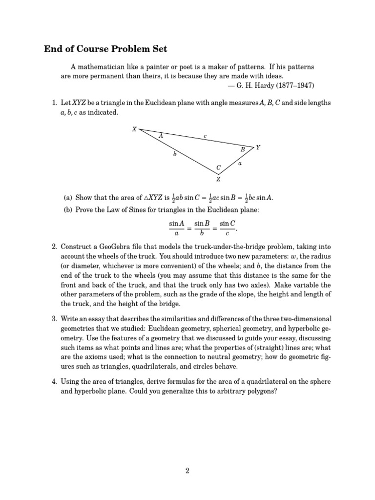 Triangle Geometry and Problem Solving | PDF | Triangle | Line (Geometry)