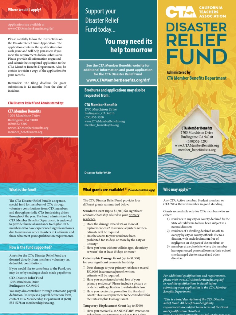 Disaster Relief Fund 2020 PDF Emergency Management Insurance
