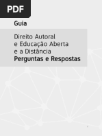 Direito Autoral e EducaÃ§Ã£o Aberta e a DistÃ¢ncia - Perguntas e Respostas