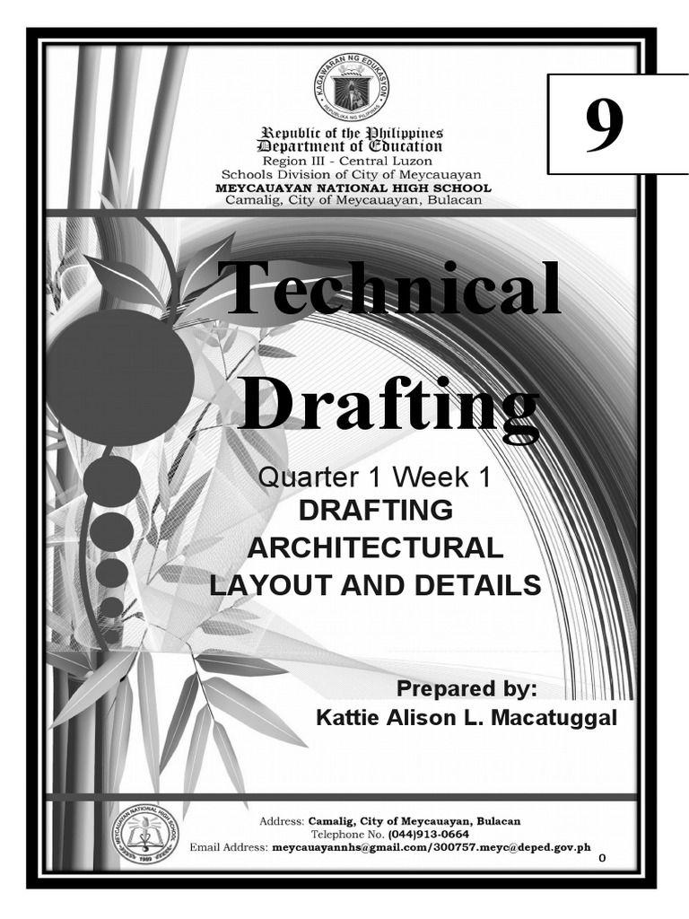 Technical Drafting 9 Q1W1 PDF Drawing Technical Drawing