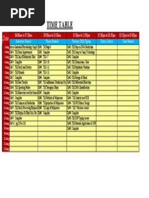 Time Table