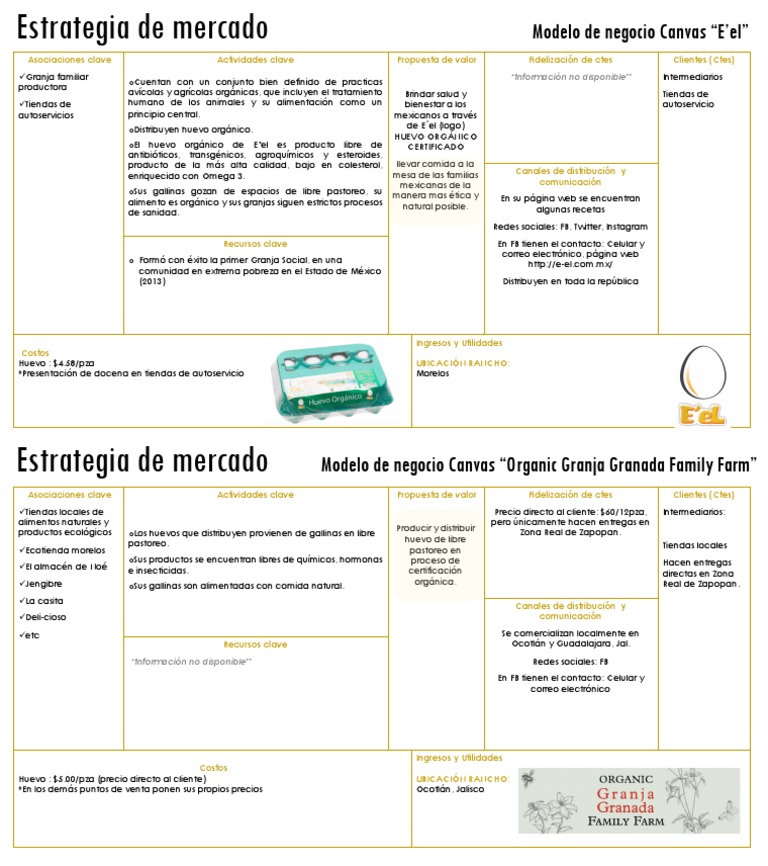 Modelo Canvas para Huevo Orgánico | PDF | Modelo de negocio | Huevo ...