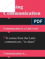 Lecture 1 Defining Communication