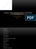 16 Best practices of public speaking