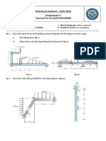 Structural Analysis - I (CE-206) Assignment-3 Internal Forces (AFD, SFD, BMD)