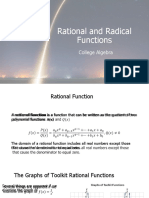 Rational and Radical Functions: College Algebra