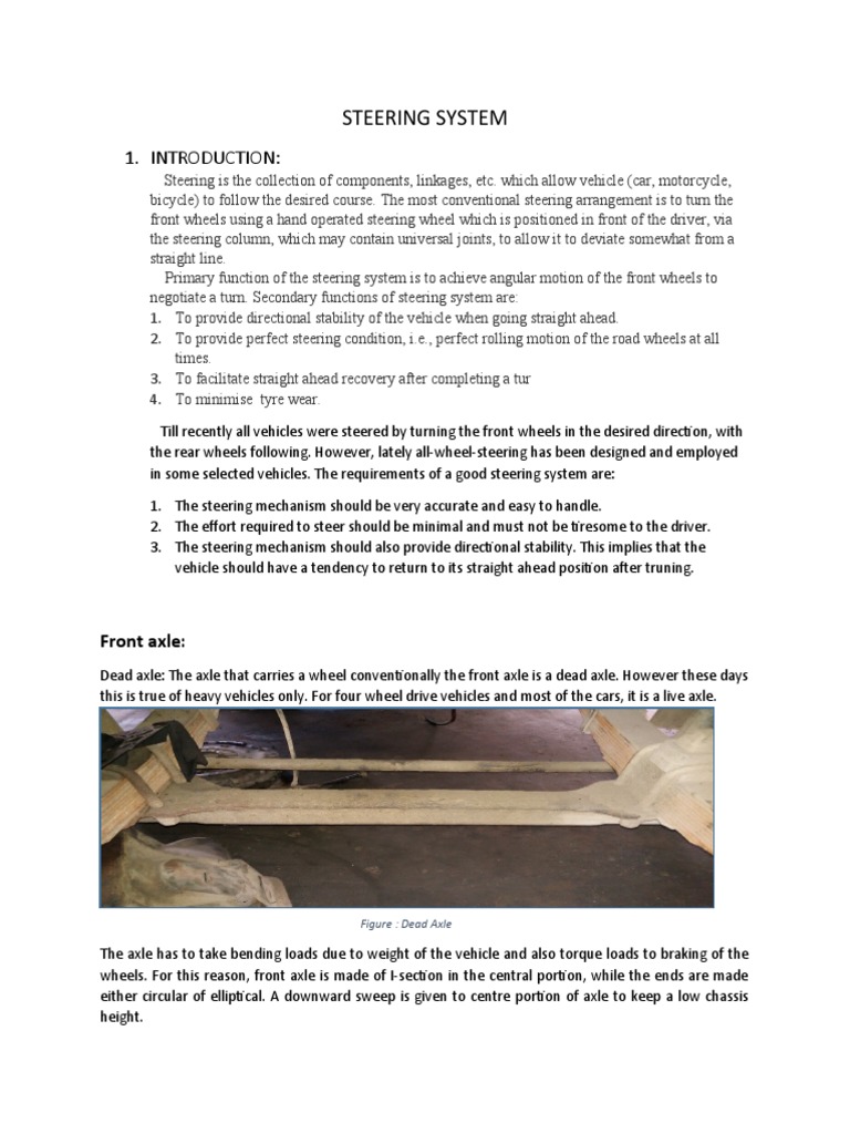 Steering System Mechanics Explained | PDF | Brake | Steering