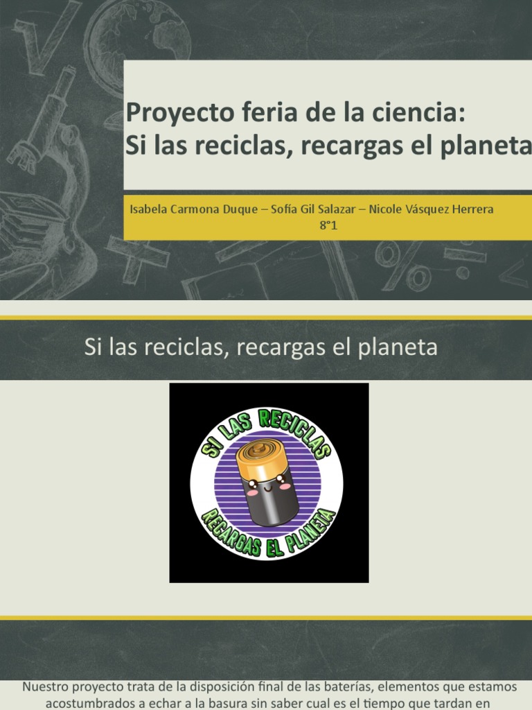 Proyecto Feria de La Ciencia pt3 | PDF | Residuos | Entorno natural