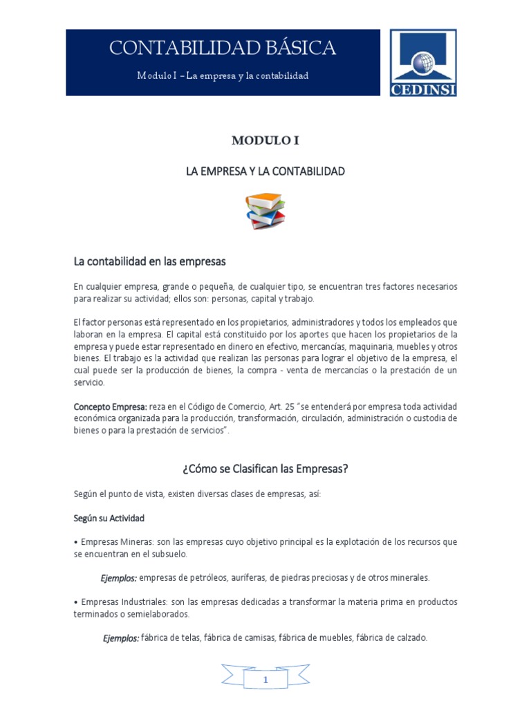 Lectura De La Empresa Y La Contabilidad Pdf Pdf Contabilidad