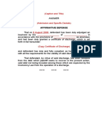 Affirmative Defense Based On Discharge In Bankruptcy.doc