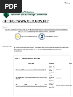 Miscellaneous Applications - Securities and Exchange Commission