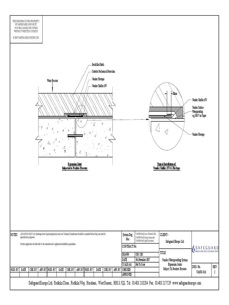 Vandex Waterproofing System Details | PDF | Building Engineering ...