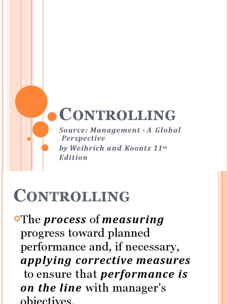 Overview of the Controlling Process | PDF | Equity (Finance) | Budget