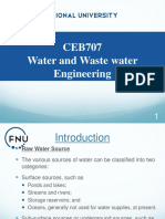 CEB707 Water and Waste Water Engineering: A Presentation On