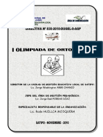 DIRECTIVA N°035-2010 I OLIMPIADA DE ORTOGRAFÍA
