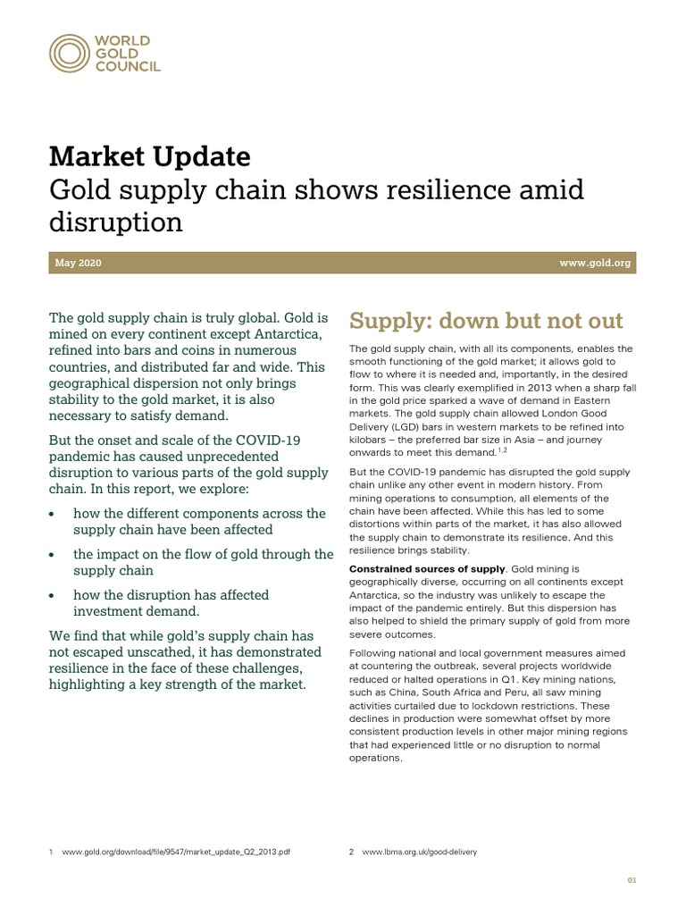 Simplified Gold Supply Chain | PDF | Futures Contract | Supply Chain