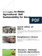 A Project To Attain Agricultural Self Sustainability For Kerala