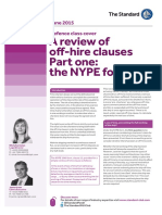 A Review of Off-Hire Clauses Part One: The NYPE Form: Defence Class Cover June 2015