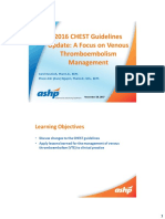 2016 CHEST Guidelines Update: A Focus On Venous Thromboembolism Management