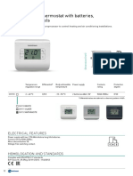 Electronic Room Thermostat With Batteries, 3 Temperature Levels