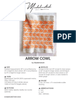 Arrow Cowl: by Madelinetosh Size Needles
