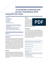 04 Evaluation of Antibody Screening and Identification Pre Transfusion Tests Using DG Gel Cards