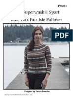 220 Superwash® Sport Blue Flax Fair Isle Pullover: Designed by Varian Brandon