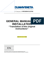 General Manual For Installation: "Translation of The Original Instructions"