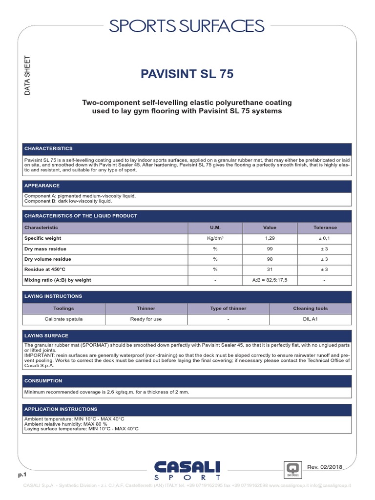 Pavisint SL 75 en PDF Varnish Humidity